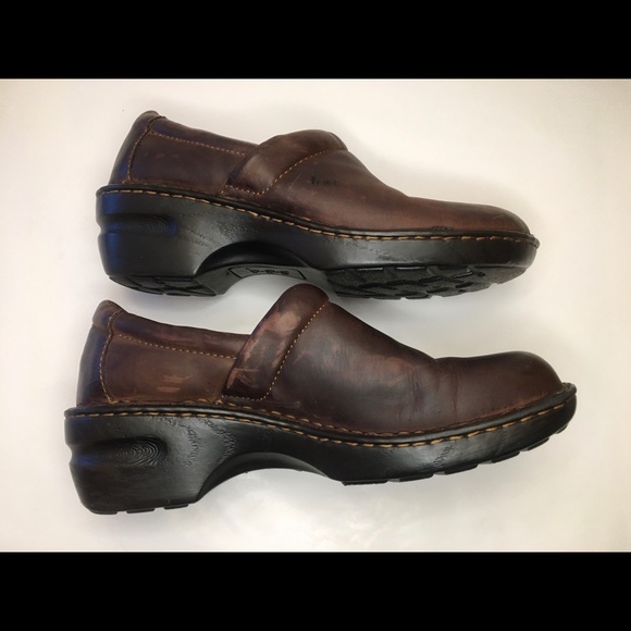 B.O.C Born Brown Women’s Leather C45723 Clogs/Shoes - Picture 2 of 15